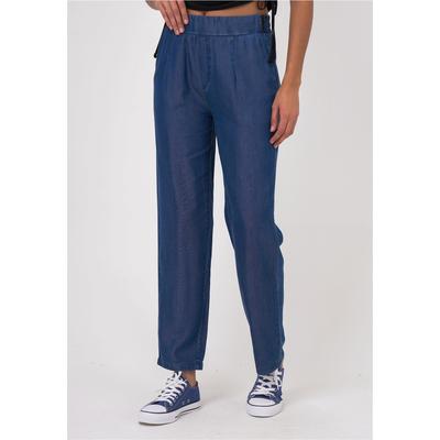 Stoffhose FRESHLIONS "Pamela", Damen, Gr. L, US-Größen, blau, 100% Lyocell, unifarben, casual, lang, Hosen, in klassischem Design Image