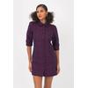 Jerseykleid FRESHLIONS "Neria", Damen, Gr. S, EURO-Größen, rot (dunkelrot), 100% Polyester, Batikmuster, casual, kurz, ohne Ausschnitt, Kurzarm, Kleider, im klassischen Design