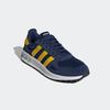 Sneaker ADIDAS SPORTSWEAR "RUN 84", Gr. 48, blau (dunkelblau, cloud weiß, utility gelb), Textil, Leder, Synthetik, sportlich, Schuhe, inspiriert vom Design des adidas LA Trainer