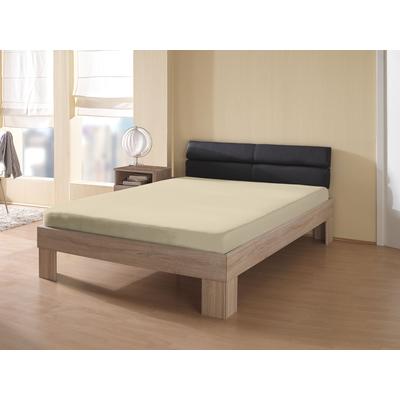 Spannbettlaken KUM "Frotte-Stretch Spannbetttuch", beige (natur), B:90-100cm L:200cm, Frottee, Obermaterial: 80% Baumwolle, 20% Polyester, Laken Image