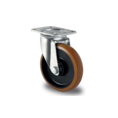 Lenkrolle ø 125 mm, innen PA schwarz, außen PU braun Image