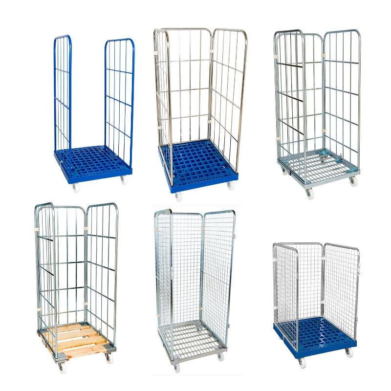 Rollbehälter 1460 KU RC schwarz, 724 x 815 mm, 4-seitig, Vorderwand klappbar, Cr 3 Image