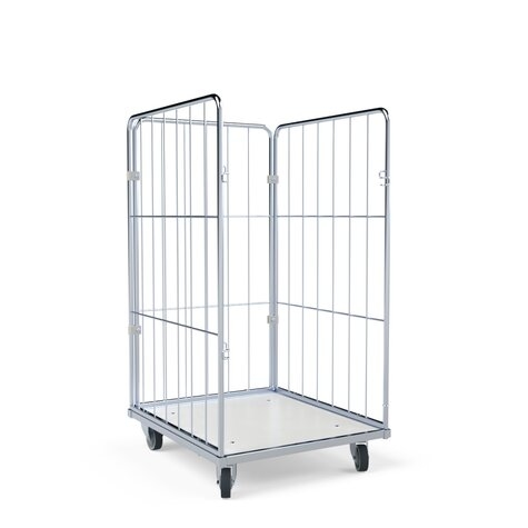 Wäschecontainer 1200mm, 720x810KU weiß, 3-seitig Image