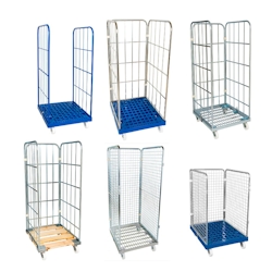 Rollbehälter 1450 KU blau, 724 x 815 mm, 3-seitig, Cr 3 Image