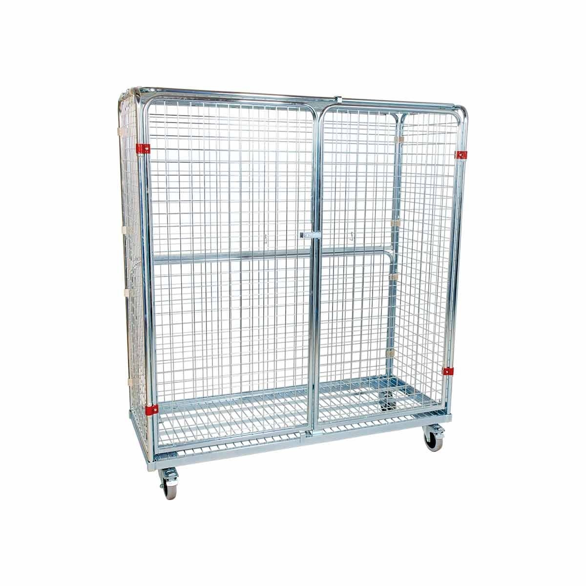 Stahlrollbehälter ADB 1500, 620 x 1500 mm, 5-seitig, ohne Korb-Aufsatz, 2 Flügeltüren, Cr 3 Image