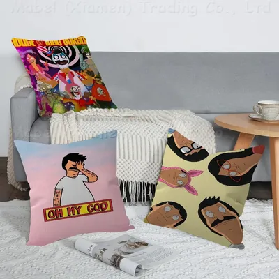 bilibili Cartoon B-Bobs B-Burgers Stitch Lucky Dragon Kissenbezug Sofa Kissenbezug Home Room Image