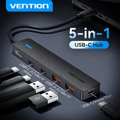 Vention USB C Hub 4 Ports USB Typ C auf USB 3.2 Hub Splitter Adapter für MacBook Pro iPad Pro Samsung Galaxy Note 10 S10 USB Hub Image