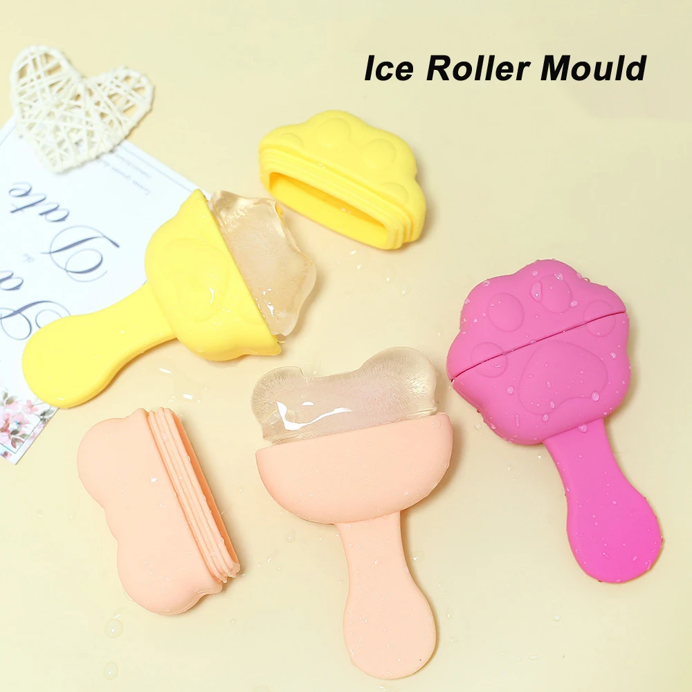 Silikon Ice Cube Roller Gesicht Massager Schrumpfen Poren Auge Schwellungen Eis Gesichts Roller Schönheit Eis Ball Form Massage Hautpflege Werkzeug Image