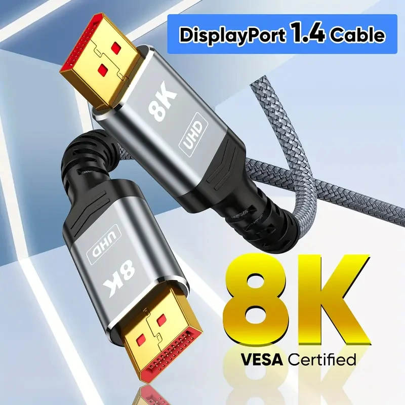 8K DP Kabel Displayport Kabel DP 1,4 zu DP Kabel 8K@60HZ 4K@144Hz 2K@165Hz Display Port Audio Video Adapter Für PC Laptop HDTV Image