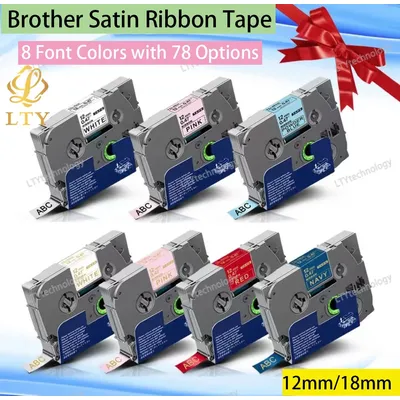 12mm 18mm TZe-R231 Satin Ribbon label tape TZe-RN34 TZe-RE34 TZE-RE31 Compatible for Brother Label Printer Maker H110