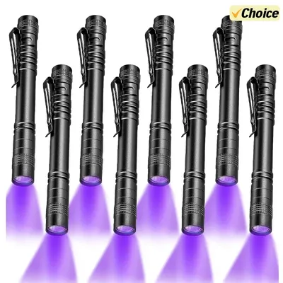 LED Ultraviolet Flashlight Portable Lantern Ultraviolet Black Light Pen Clip Carpet Pet Urine Detector Camping Outdoor Lighting
