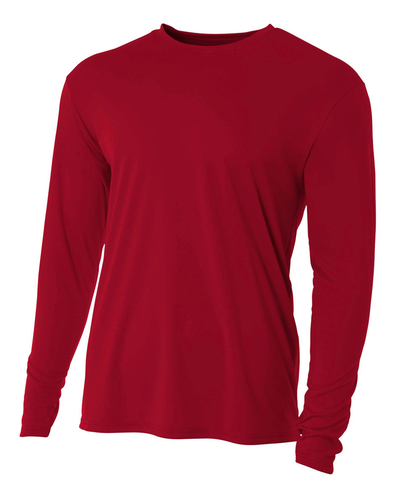 A4 NB3165 Youth Performance Crew in Cardinal size Small | Polyester A4NB3165