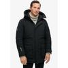 Steppjacke SUPERDRY "City Padded Parka Jacket", Herren, Gr. M, schwarz, Web, Obermaterial: 51% Elastomultiester, 49% Polyester, unifarben, modisch, loose fit, Langarm, Jacken