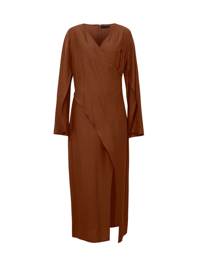 Komfort Schnitt Kleid - Kamel