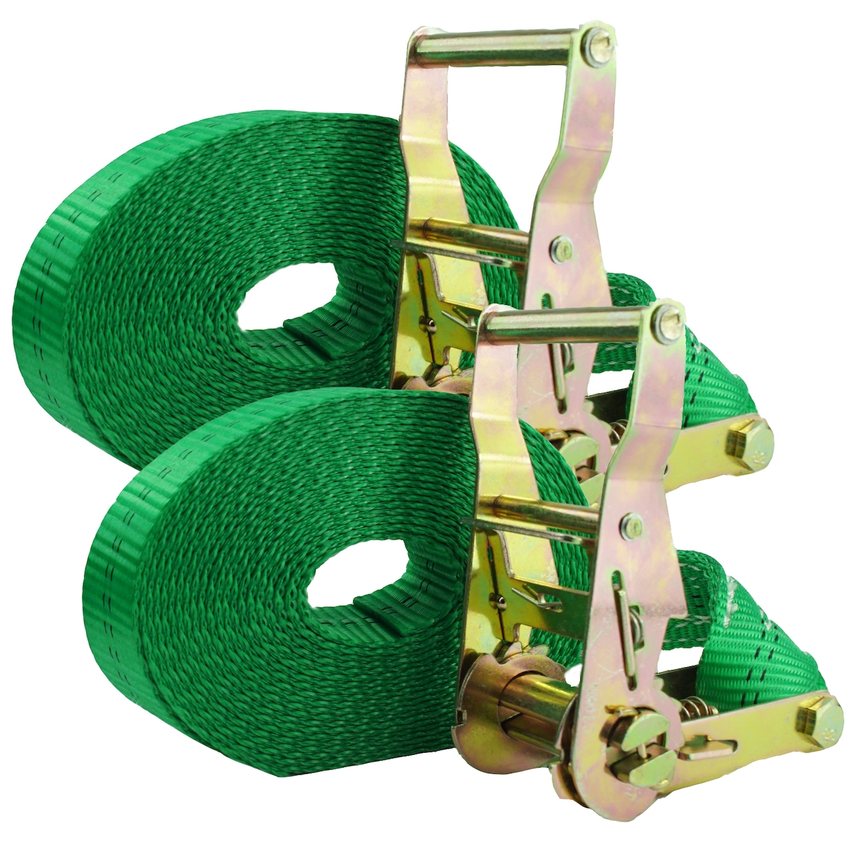 Baumarktplus 2x TrutzHolm® Ratschen Spanngurt Spanngurte Zurrgurt 1-tlg 6m 2t 2to 2000kg TÜV/GS GRÜN Image