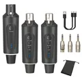 Adattatore convertitore per microfono ricaricabile per ricevitore e trasmettitore wireless XLR da 2,4 GHz con riverbero per microfono dinamico a condensatore