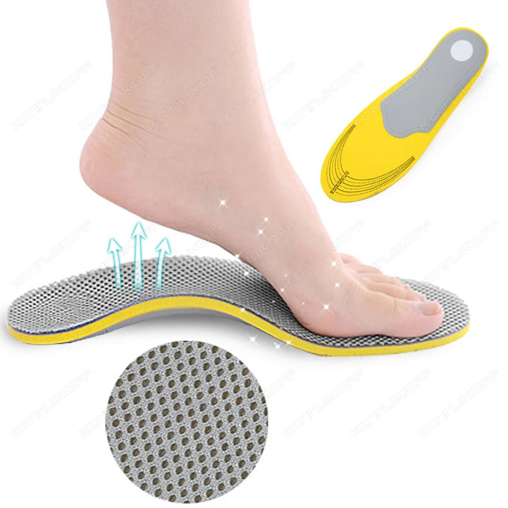 Orthopädische Sport-Einlegesohle, atmungsaktiv, Desodorierung, für Herren und Damen, Sneaker, Gesundheitssohle, Polster, Laufen, Stoßdämpfung, elastische Einlegesohlen Image