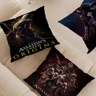 A-Assassins Creed Game Kissenbezug, Geschenk, Kissenbezug, Schlafzimmer, Zuhause, Sofa, Stuhl, Image