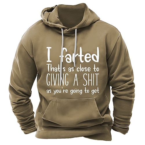 Herren Lustiger Grafik-Hoodie 'Ich habe gefurzt das ist so nah wie ich es mit einer Sache zu tun habe' sarkastischer Pullover Image
