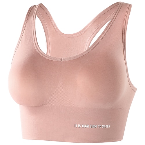 Damen Sport-BH Yoga Top Rundausschnitt Gewichtsverlust Fettverbrenner Bequem Ärmellos Mittlere Unterstützung Sport Einfarbig Sport-BHs Oberteil Für Fitnesstraining Laufen Fitness Schlank Sportkleidung Image