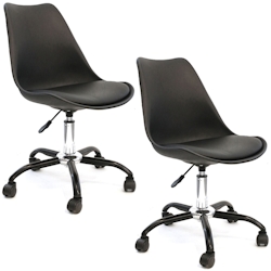 Set mit 2 Bürostühlen mit Rollen CMP IBERICA in Schwarz Image