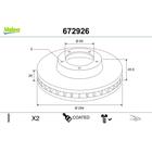 VALEO Bremsscheibe vorne rechts links belüftet 294mm für MITSUBISHI PEUGEOT DODGE JEEP CITROËN CHRYSLER (BBDC) LANCIA (GAC) CHANGFENG 05105514AA 4615A