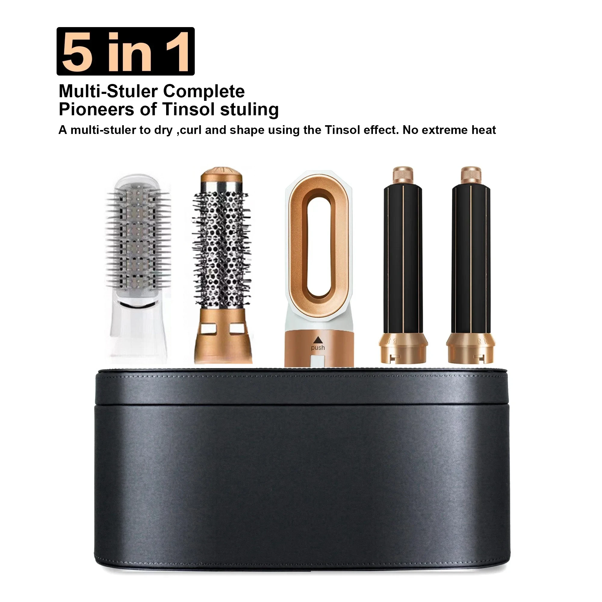 Multi Functional 5-in-1 Electric Hair Brush Dyson Airwraps Hair Dryer Brush Hot Air Comb Straight Hair Brush Curling Iron