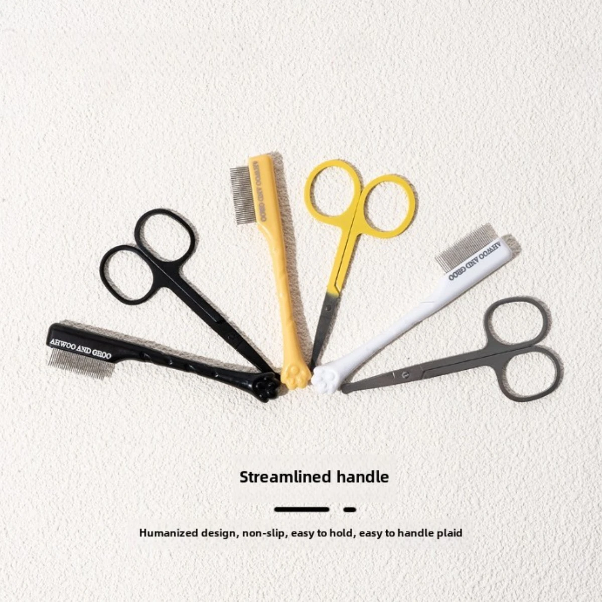 Haustier Gesichts Reinigung Kamm Set Entfernt Tränen Flecken Auge-poop Katze Pfote Kamm Hund Haar Reparatur Schere Katze Haar kamm Haustier Sauber Liefert Image