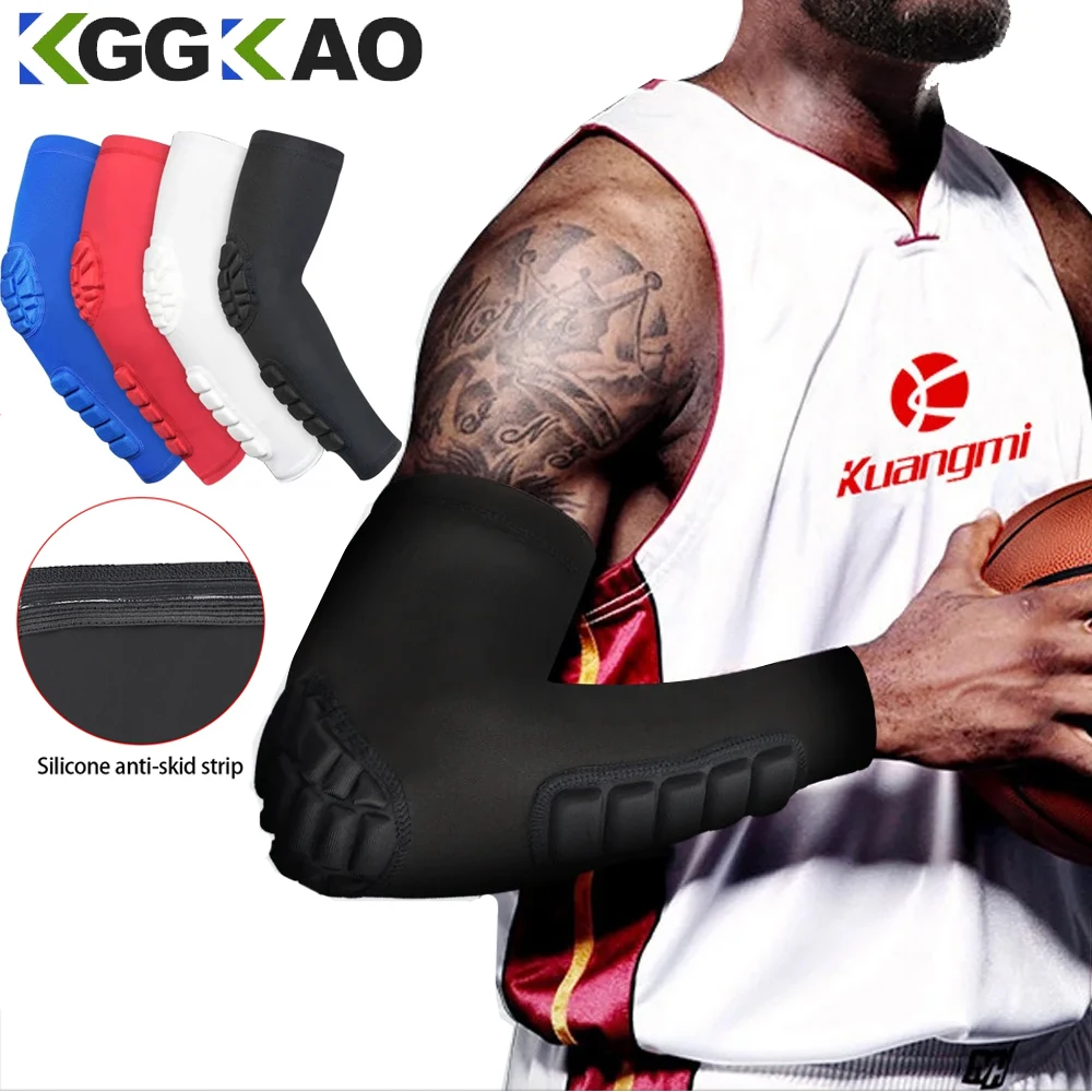 1pc Sport Ellenbogen Schutz Waben Anti-kollision Druck Schutz Arm Hülse Basketball Radfahren Fitness Schutz Getriebe Image