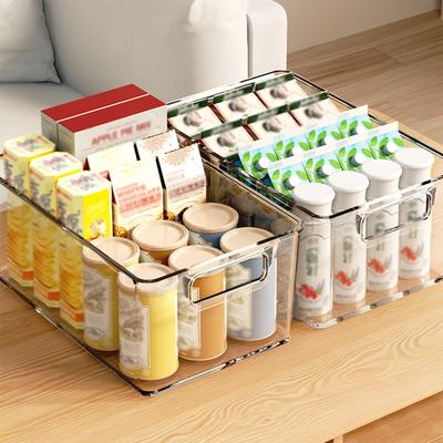 TEMU 2pcs Clear Acrylic Storage Boxes, , Multipurpose Organizer For Snacks, Drinks, Toys, Desk Solution Image