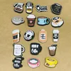 18 stücke Kaffeetasse Getränke Schuh Schnalle PVC Fit Armbänder DIY Schuhe Charms Dekorationen Loch Kinder Schuhe Ornamente Geschenk