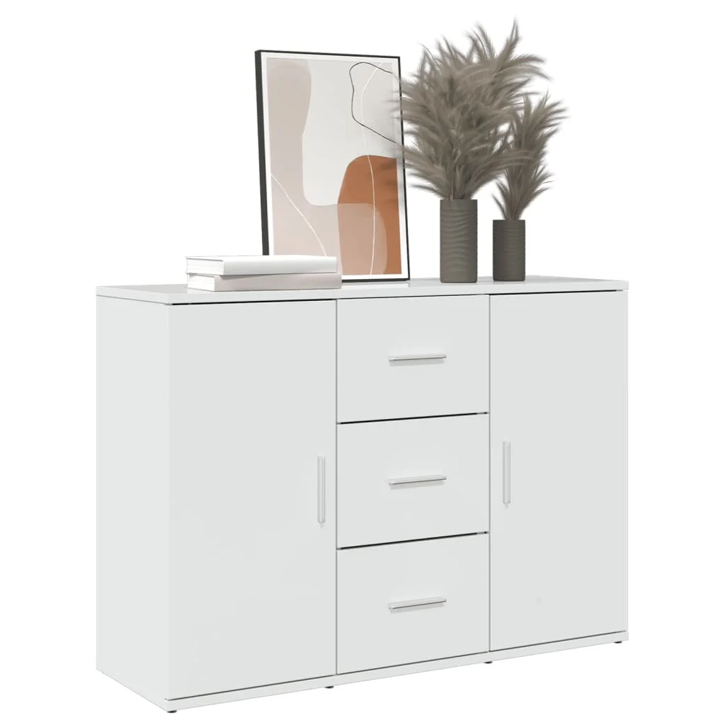 Sideboard Hochglanz-White 90,5x29,5x65 cm Holzwerkstoff,Esszimmer Küchenschrank Möbel Anrichte Beistelltisch Möbel