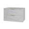 Mobile bagno con lavabo effetto legno bianco 80cm