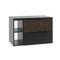 Mobile bagno senza lavabo effetto legno nero e marrone 80cm