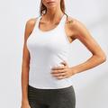 Per donna Girocollo Top yoga Canotta Canotta elasticizzata Supporto leggero Autunno Sportivo Tinta unica Nero Bianco Yoga Fitness Allenamento in palestra Gilet / Gilet Canotte Superiore Senza maniche