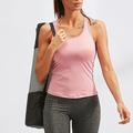 Per donna Girocollo Top yoga Canotta Canotta elasticizzata Supporto leggero Autunno Sportivo Tinta unica Nero Bianco Yoga Fitness Allenamento in palestra Gilet / Gilet Canotte Superiore Senza maniche