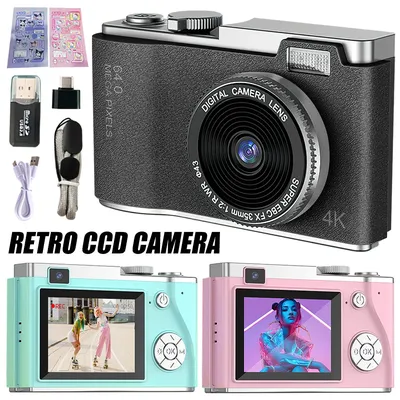 Portable Digital Camera HD 1080P 64MP 2.4 Inch Screen 16X Zoom Anti-Shake Photography Camera Video