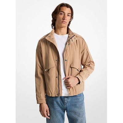 Michael Kors Water-Resistant Windbreaker Jacket Brown M