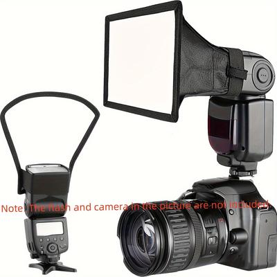 TEMU Newks Foldable & Portable Camera Flash Softbox & Reflector Diffuser Kit - Suitable For , & Other Slr Camera - Neewer , Tt850, Tt860, Nw561, Nw670, Vk750ii Flash - Includes Carrying Bag