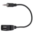 Cavo audio AUX per auto da 3,5 mm a cavo audio USB Elettronica per auto per riprodurre musica Cavo audio per auto Convertitore per cuffie USB Nero