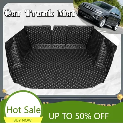 Car Trunk Mat For VW Volkswagen Tiguan 5N 2007~2025 5seat Dirt-resistant Fully Trunk Mat Rear Cargo Tray Car Accessories 2015