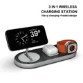 Supporto per caricabatterie wireless magnetico pieghevole 3 in 1 per iPhone 15, 14, 13 Pro/Max/Plus, supporto per caricabatterie rapido dock per stazione AirPods 3/2