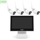 Sistema di telecamere ip wireless Sannce 2K, monitor lcd 10CH 10.1' nvr con kit cctv 4 telecamere