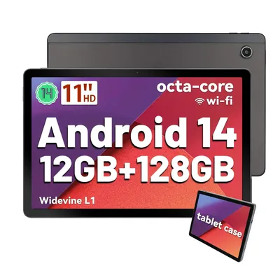 11 inch Tablet Android 14 with Octa-Core Processor, 12GB RAM+128GB ROM(1TB TF), 5MP+13MP,