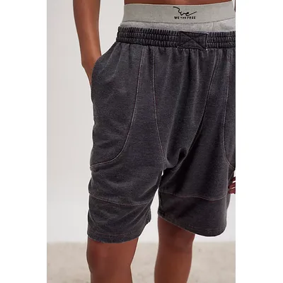 Don't Wait Up Shorts by Intimately at Free People in Washed Black, Size: Medium