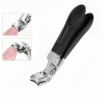TEMU Stainless Steel Toenail Clippers For Seniors, , Blade , Wide & Angled Design, Non-slip Handle, Metal Blade, Unscented, With Nail For Nails, For Men, Women, Pregnant Women Image