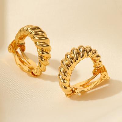 TEMU 14k Golden Plated Luxury Earrings - Vintage Style, No Piercing Needed, Day Gift, Everyday & Special Occasion Wear, Everyday Earrings | Vintage Earring Design | Earrings, Earring Accessories Image