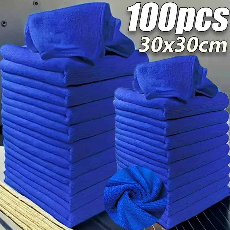 Mikrofaser-Reinigungstücher, fusselfreies Mikrofaser-Reinigungstücher, wiederverwendbare Reinigungstücher, verdicktes, saugfähiges Autowaschtuch Image