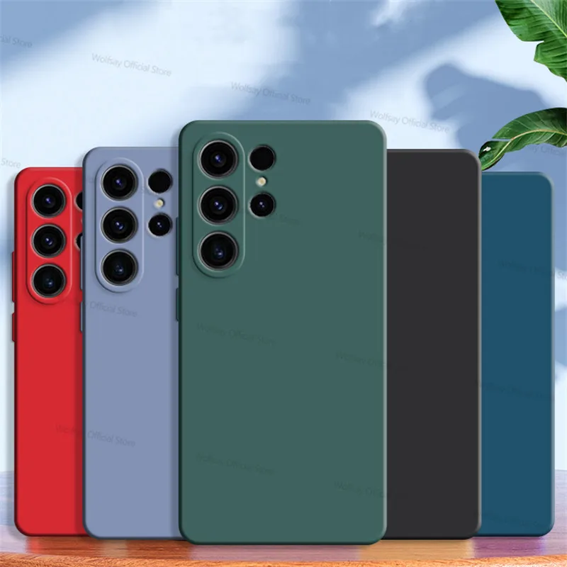 For Samsung Galaxy S25 Ultra Case Samsung Galaxy S25 Plus S25 Ultra Cover Shockproof Liquid Silicone Phone Case Galaxy S25 Ultra