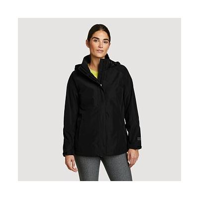 Eddie Bauer Women's Packable Waterproof Rainfoil Waterproof Rain Jacket - Black - Size XS